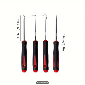 Wiseup 4-Piece Mini Pick & Hook Set (16cm) – Precision Automotive & Electronic Hand Tool Kit (ART: 090701)
