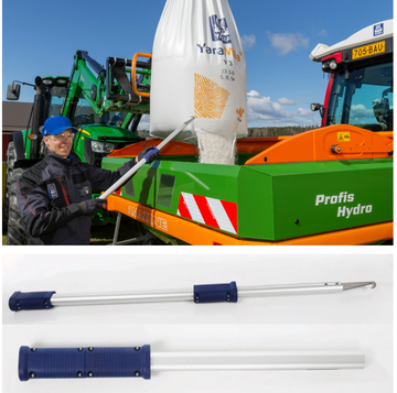 Big Bag Knife Easy Cut with Telescopic Handle – Safe FIBC/Super Sack Opener for Fertilizer, Feed and Bulk Materials