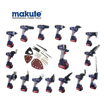 Makute 12-in-1 Cordless Drill Multitool Kit with 12 Attachments, High-Performance Motor, Rechargeable Battery, Carry Case – Model P12-DC01-2