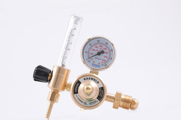 Argon Regulator with Flowmeter – Heavy-Duty Brass, Single Gauge with Flow Control, UL Certified