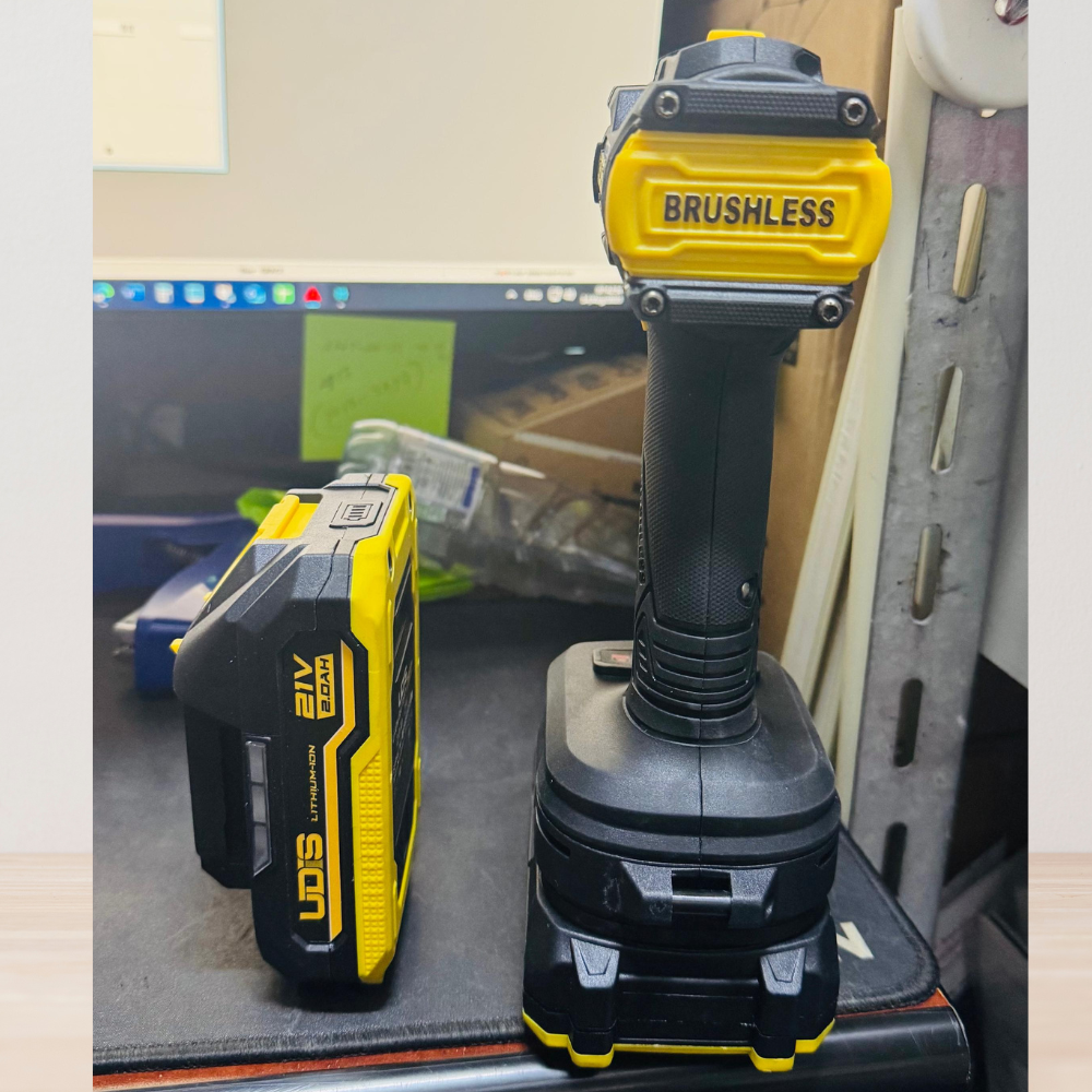 UDIS CDAX-21BLHQ 21V Brushless Cordless Hammer Drill/Driver Kit – 2×2.0Ah Li‑ion, 55Nm, 0–450/0–1780 RPM