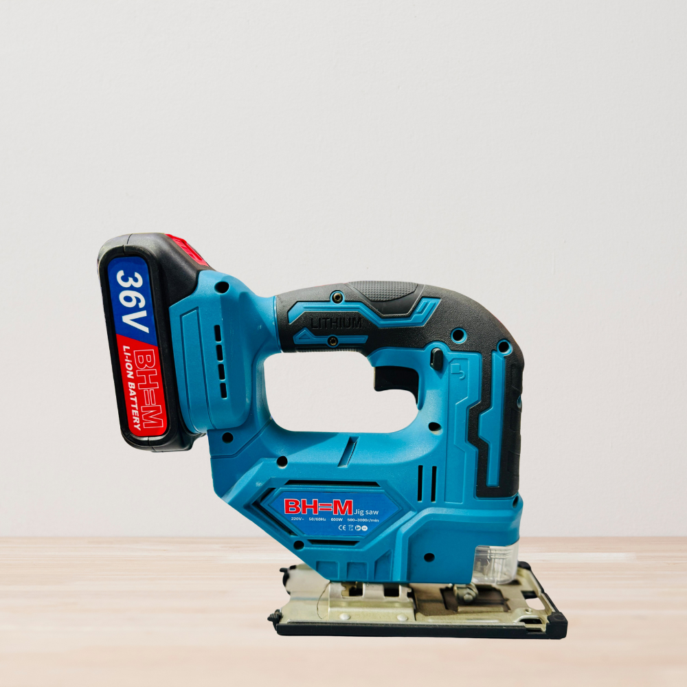 BH=M 36V Cordless Li-ion Jigsaw (800W) – Heavy-Duty Cordless Precision Saw for Wood, Metal, Plastic & Composites
