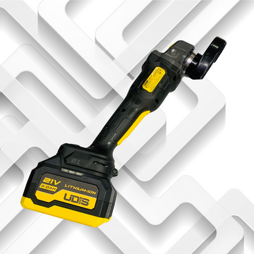 Cordless Angle Grinder – Brushless 21V, 6.0Ah Li-ion, 115mm (4½"), 9500 RPM, LED Light, Carry Case AGAX-21BL-115 UDIS