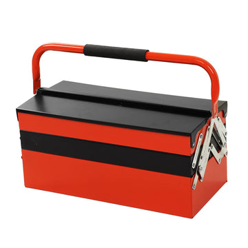 Heavy-Duty Steel Cantilever Tool Box (Red/Black)