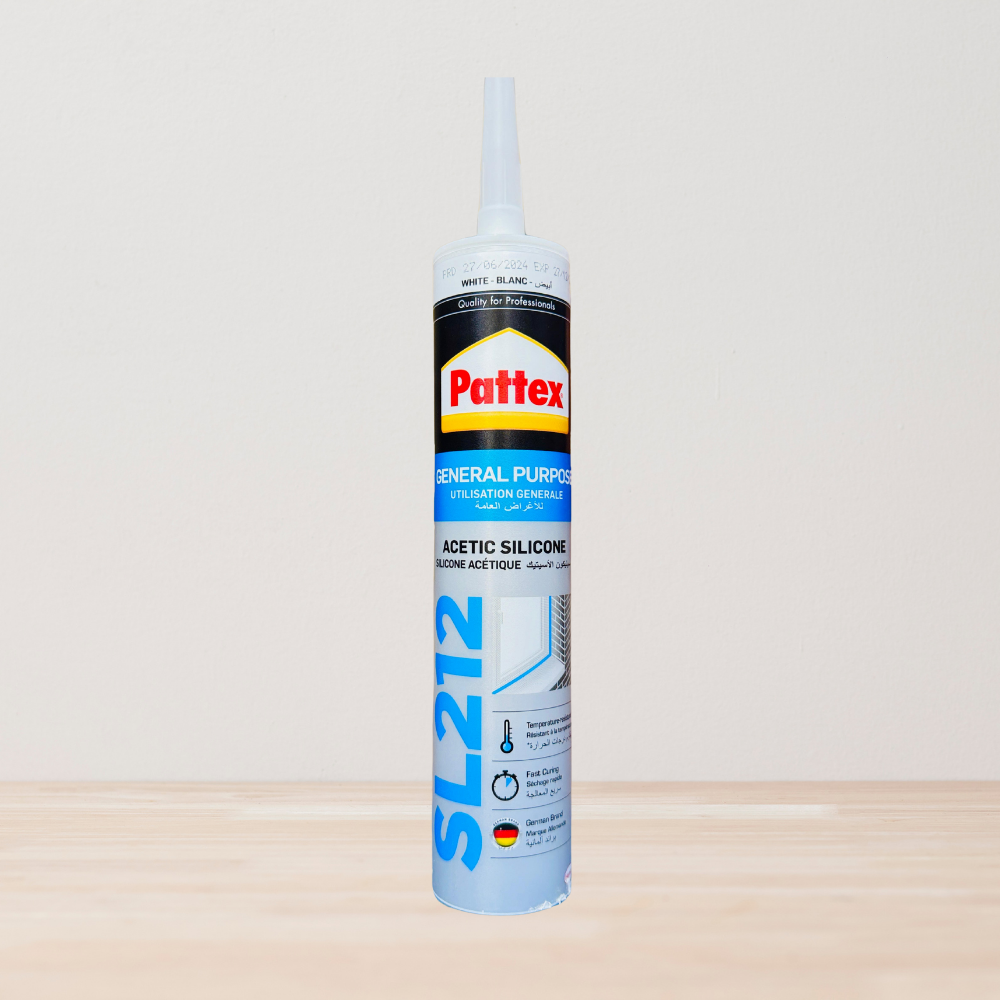 Pattex SL212 General Purpose Acetic Silicone Sealant - White