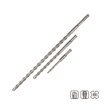 DeWesser SDS PLUS Hammer Drill Bits (Total Length 260mm, Working Length 200mm)