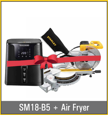 Stanley SM18-B5 1800W 254mm Sliding Compound Mitre Saw + Free Air Fryer Gift