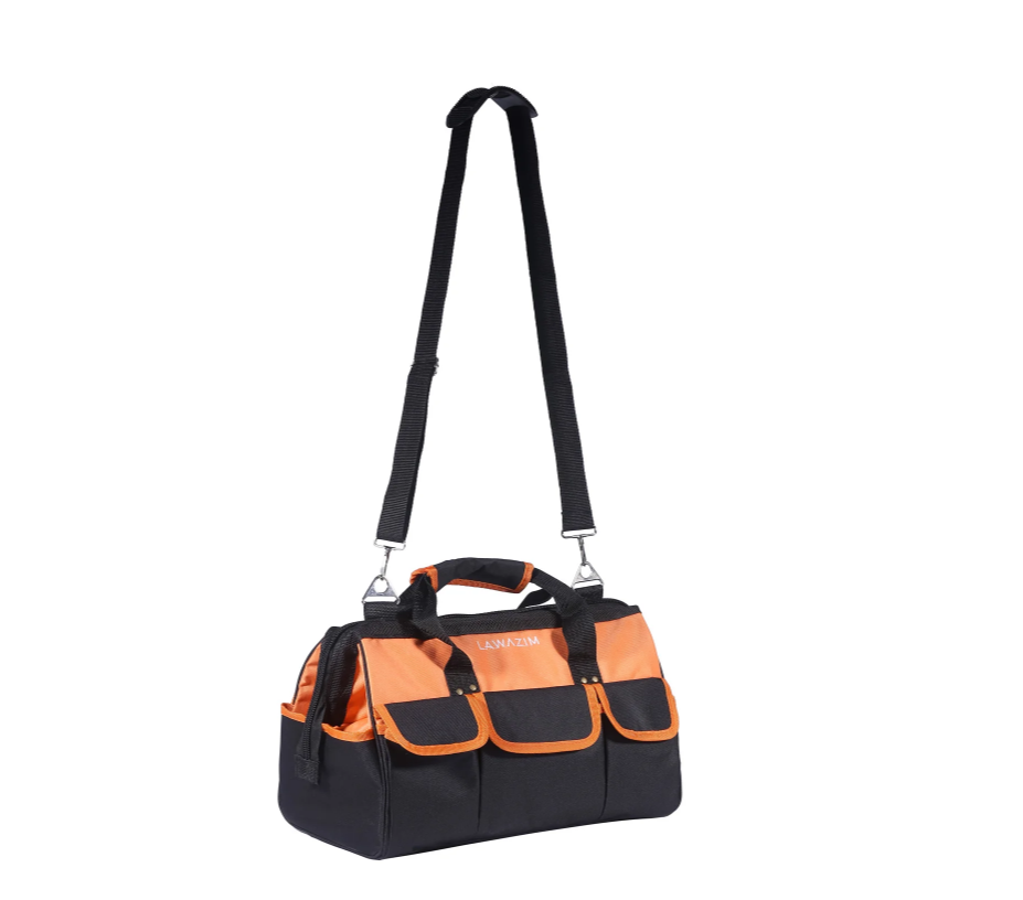 Lawazim Professional Tool Bag with Hard Plastic Bottom - Waterproof & Weatherproof
