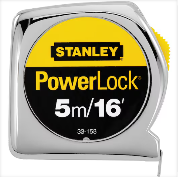 Stanley PowerLock Classic Measuring Tape (Available in 3m, 5m & 8m)