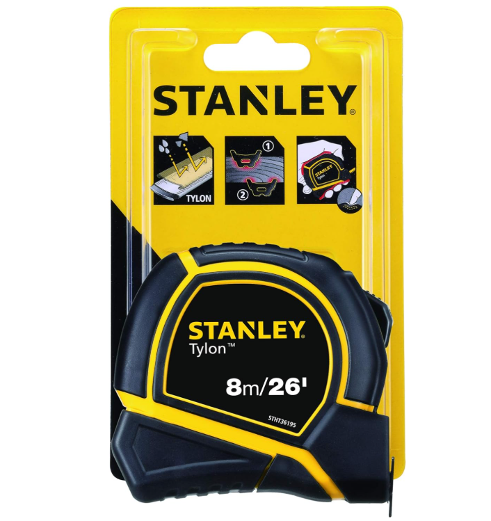 Stanley Tylon™ Measuring Tape (Available in 3m / 10ft, 5m / 16ft, 8m / 26ft)