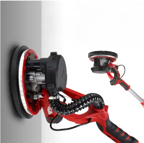 HIGHER 900W Long Pole Wall Sander with Dust Bag & Spare Carbon Brushes – Variable Speed, 220V Electric Drywall Sander