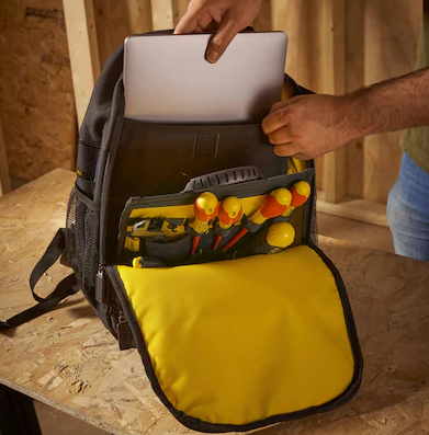 Stanley Tool Backpack for Laptops & Power Tools (STST1-72335) – Heavy-Duty Jobsite Bag