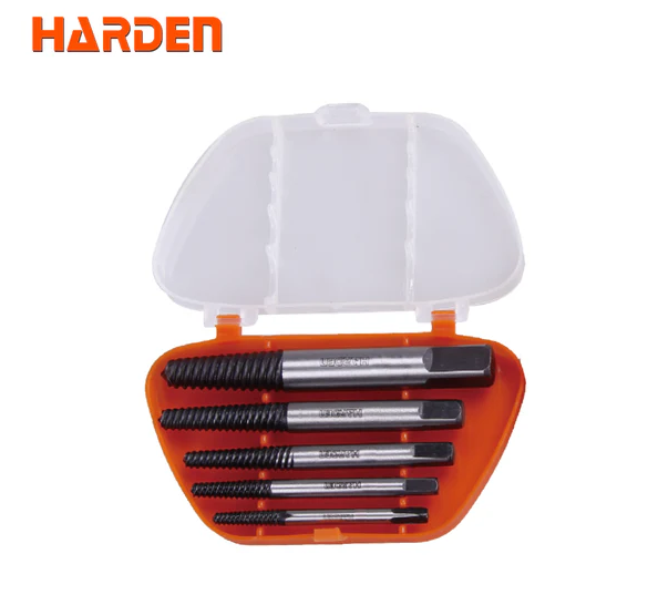 5‑Piece Screw Extractor Set, M3–M18 Range, Left‑Hand Spiral, Storage Box