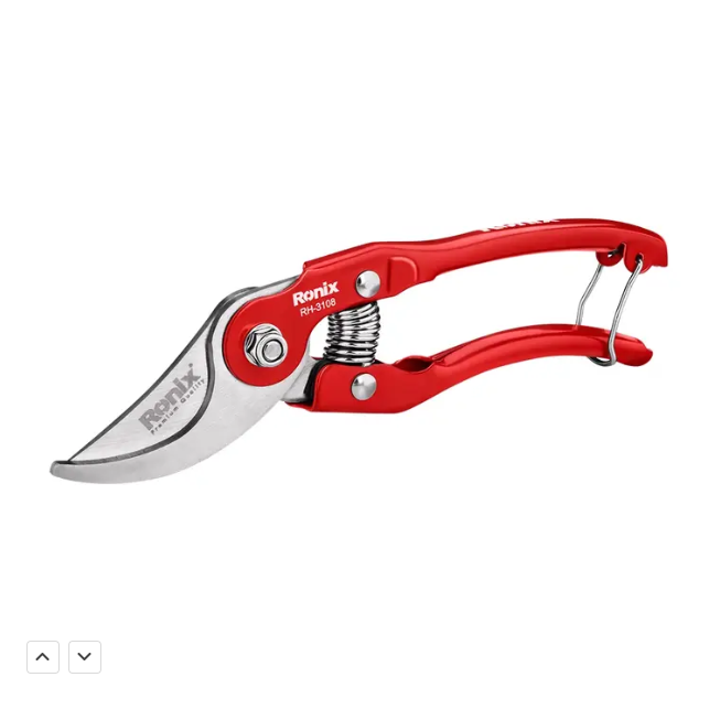 Ronix RH‑3108 Sharp Pruning Shears – Bypass, Stainless‑Steel Blades, Steel Handle