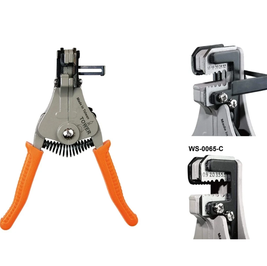 Tower Wire Peeling Pliers – 8" (200mm) Professional Wire Stripper/Cutter, Adjustable Tension