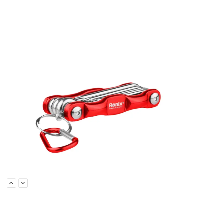 Ronix RH‑2041 8‑Piece Aluminum Folding Torx Key Set – CR‑V, T9–T40, Chrome‑Plated Ends