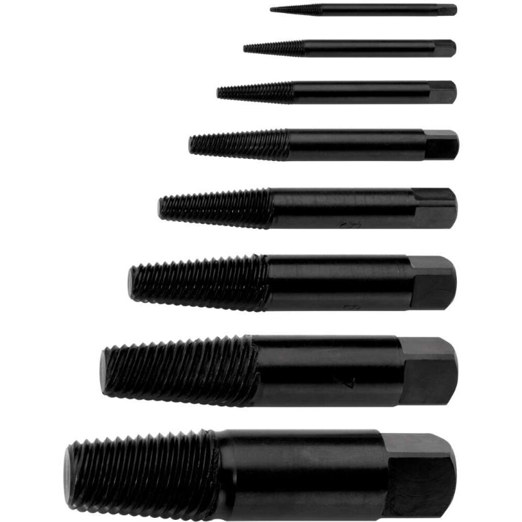 Screw Extractor Set – 8pcs, M3–M45, Cr‑V Steel