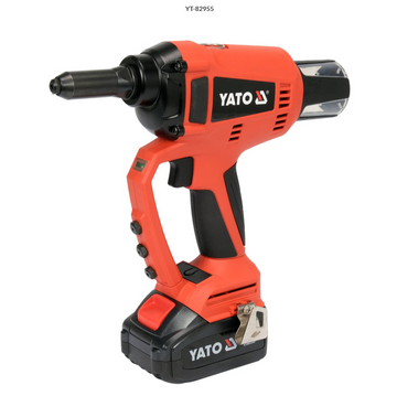 YATO YT-82955 18V Cordless Brushless Rivet Gun, 20,000 N Pulling Force, 2.4–5.0 mm Capacity, 25 mm Stroke, 1×3.0Ah Battery + Charger Included