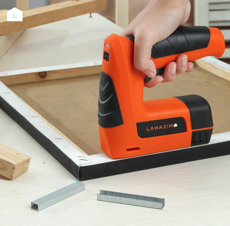 Lawazim Cordless Staple & Nail Gun 3.6V Lithium – Professional Brad, Pin & Wire Tacker for Upholstery, Framing, Roofing, Crafts, Fencing & Cable Management