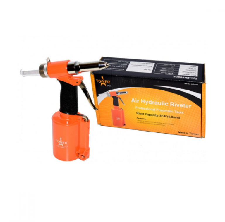 Tower Tools AHR-0316 Air Hydraulic Pneumatic Rivet Gun – 2.4mm to 4.8mm Capacity