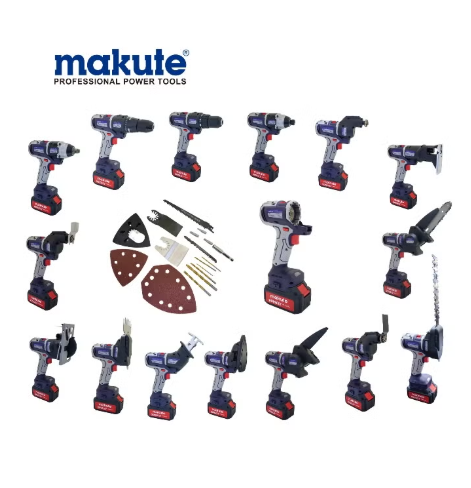 Makute 12-in-1 Cordless Drill Multitool Kit with 12 Attachments, High-Performance Motor, Rechargeable Battery, Carry Case – Model P12-DC01-2