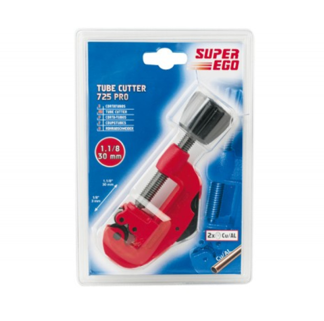 Super‑Ego Pro 725 Tube Cutter – 3–30 mm (1/8"–1-1/8") for Copper/Aluminum